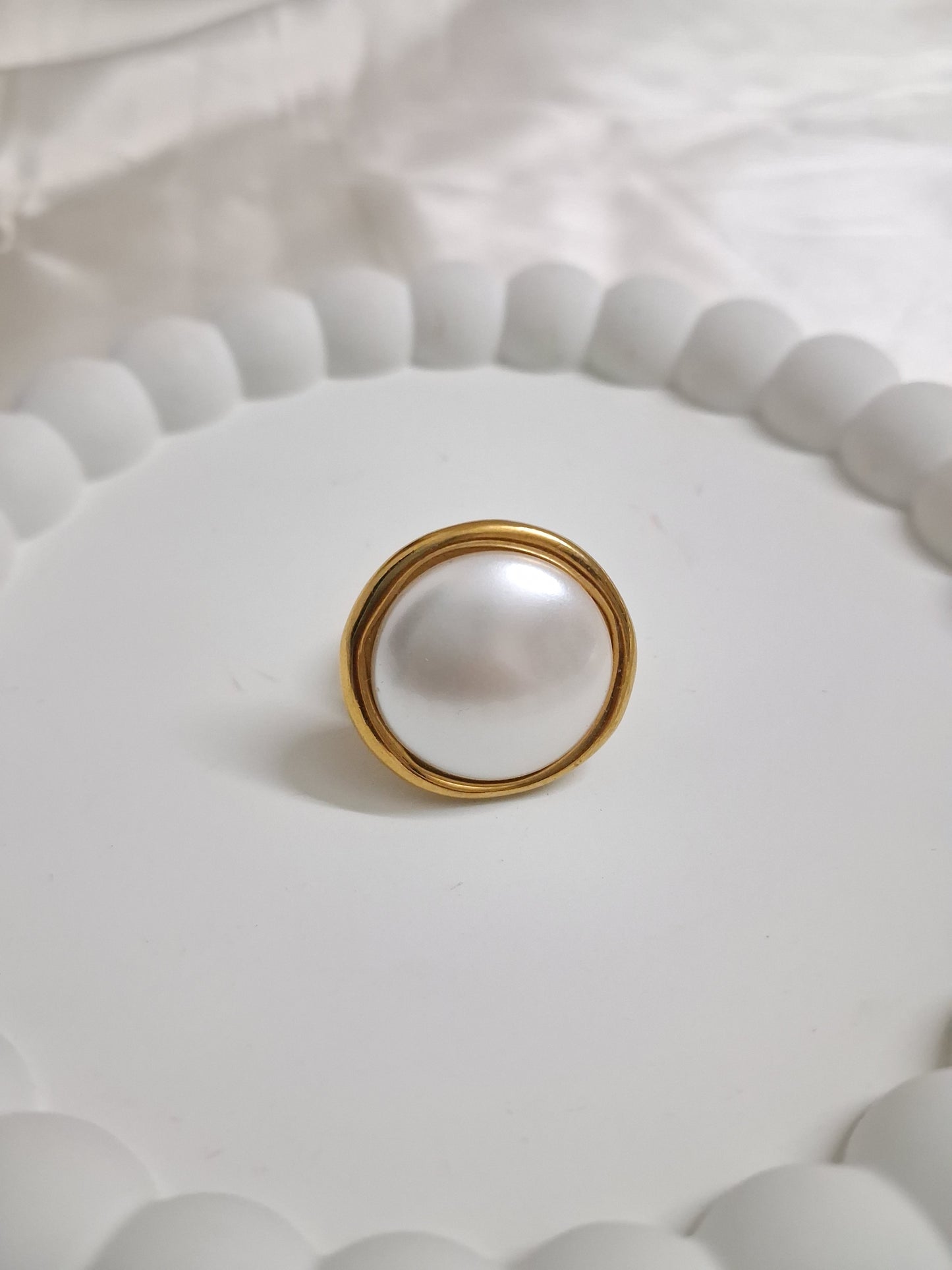 Pearl Statement Ring