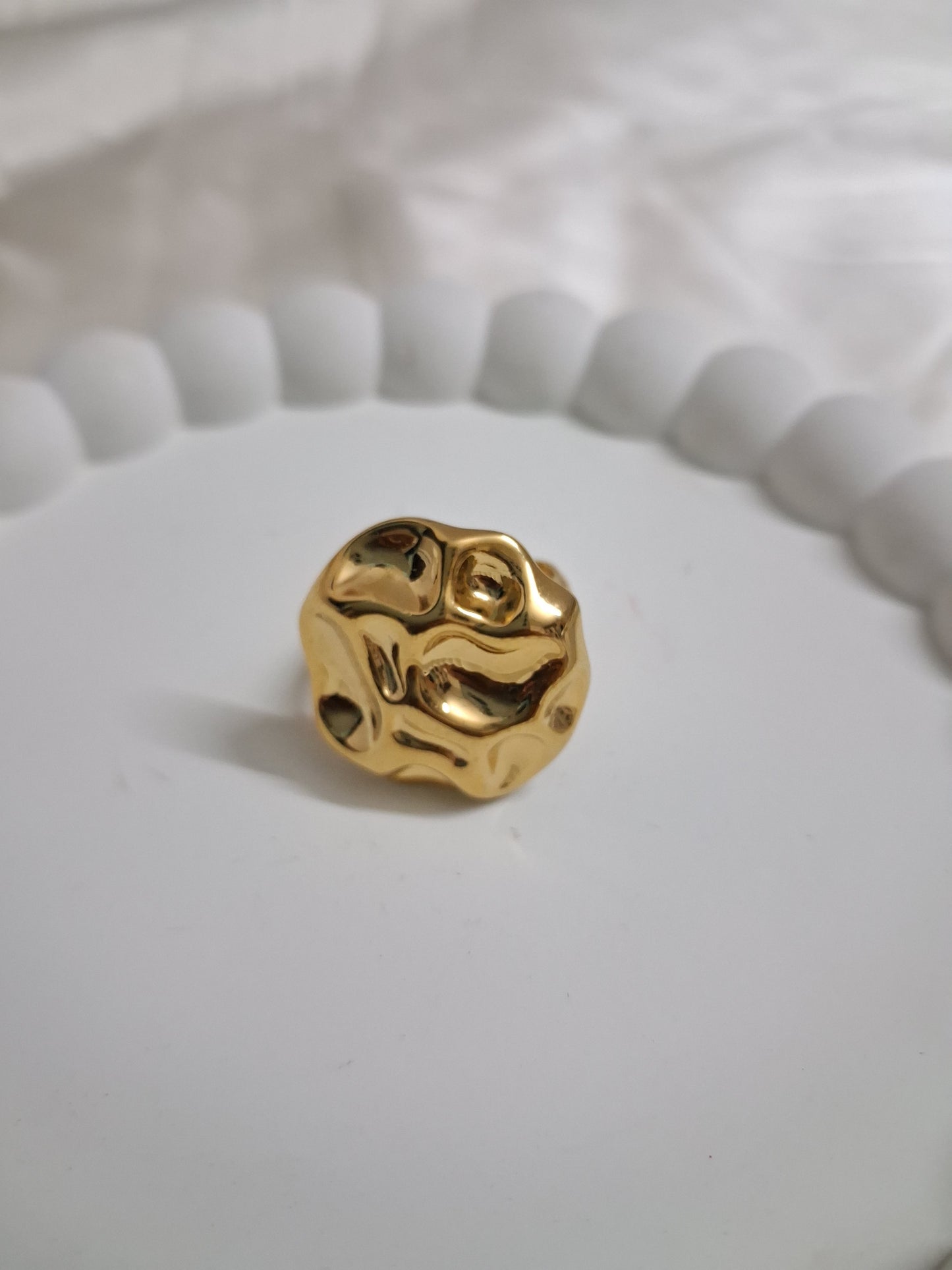 Hammered Round Ring