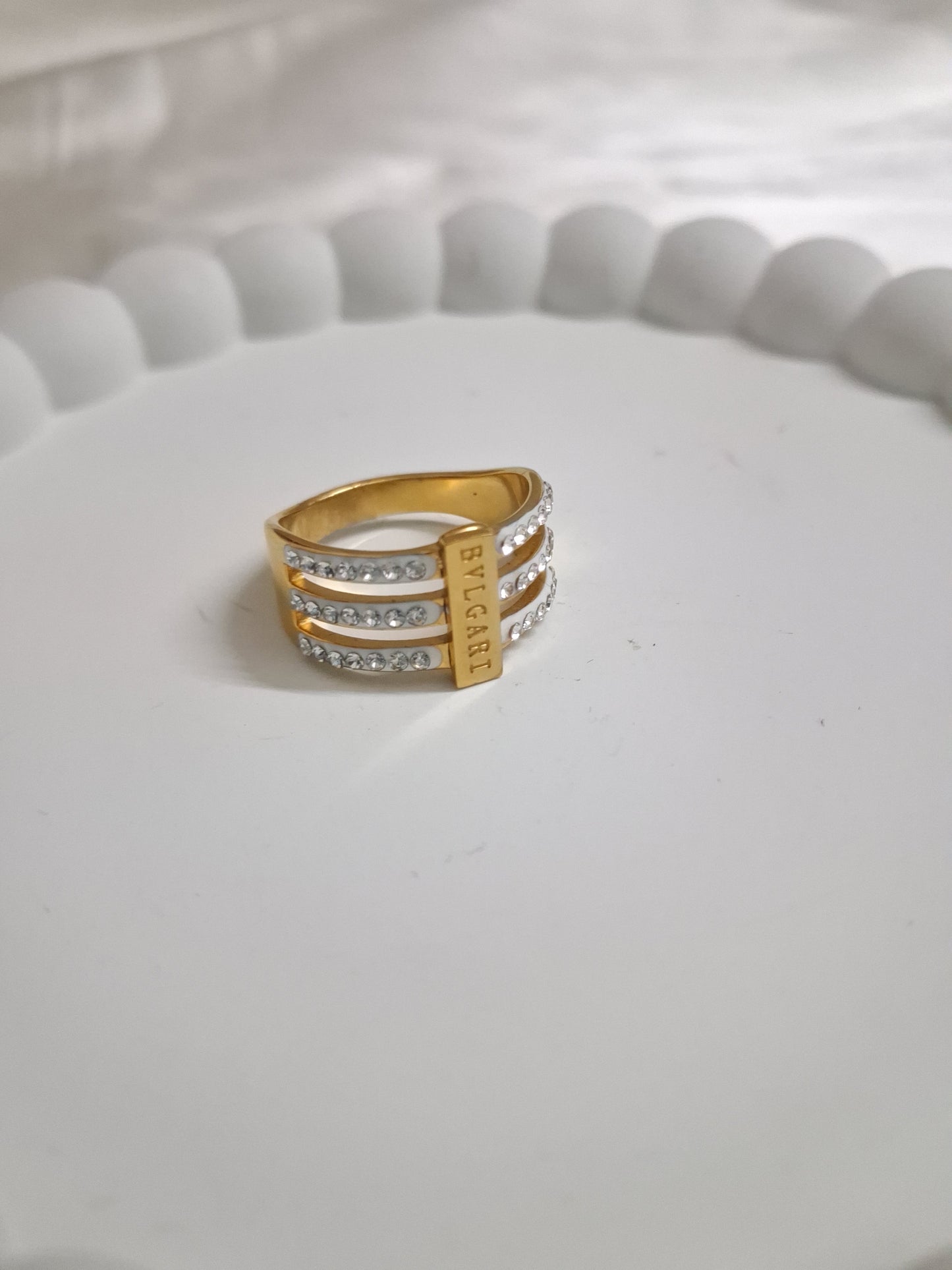 3 layer White Ring