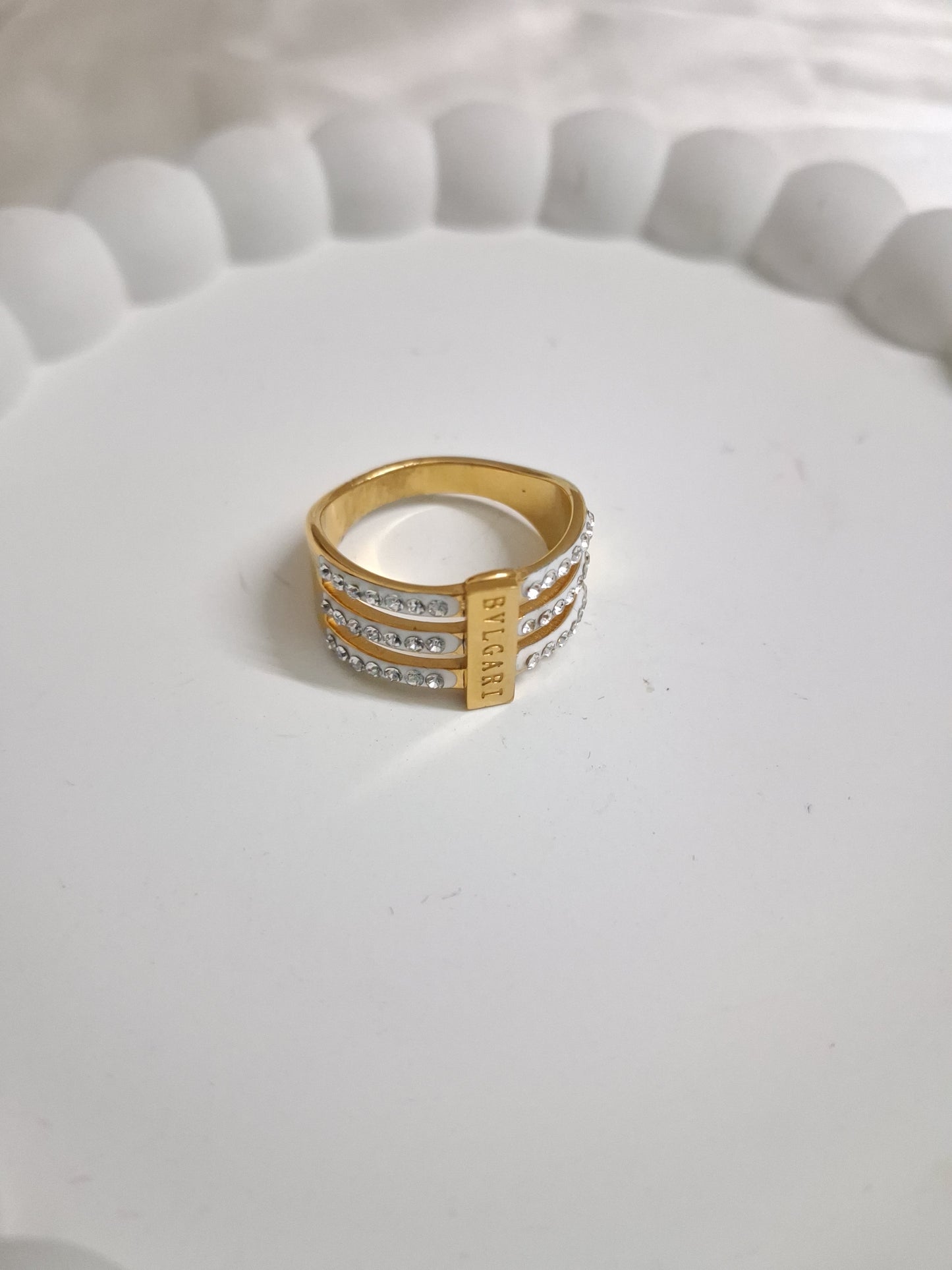 3 layer White Ring