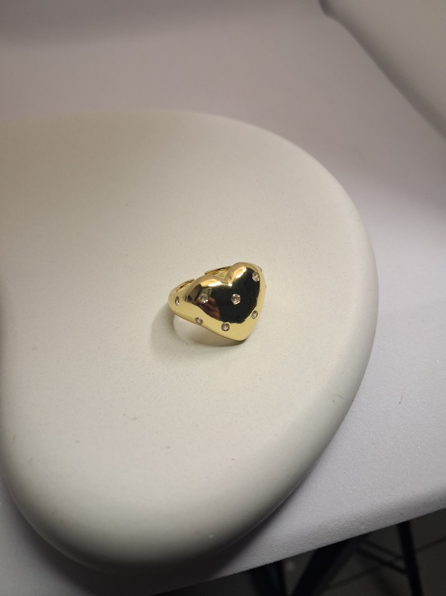 Bold Heart Ring- Adjustable