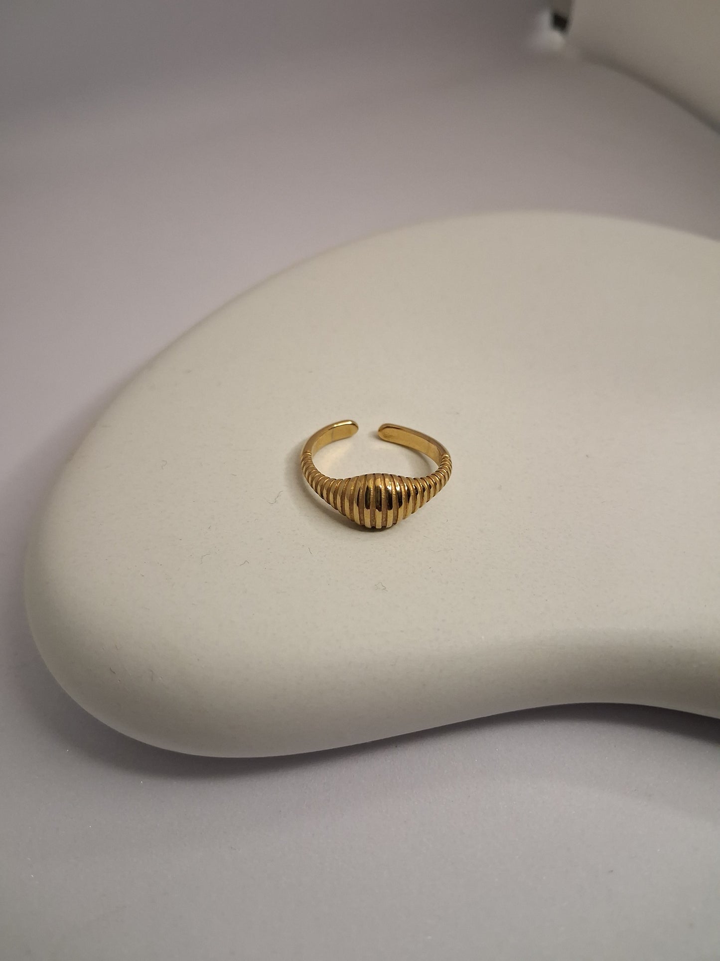 Thin Crossaint Ring- Adjustable