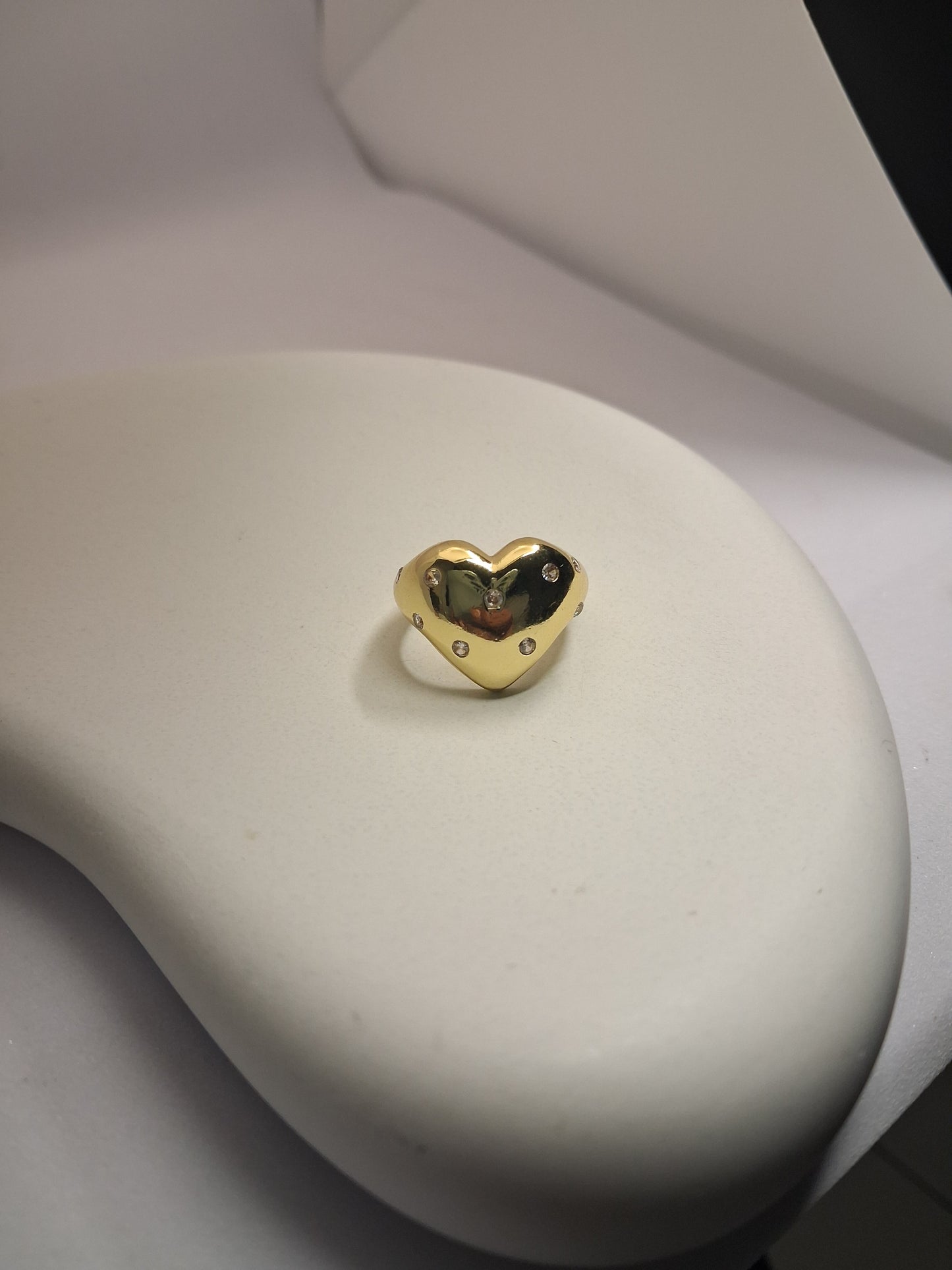 Bold Heart Ring- Adjustable