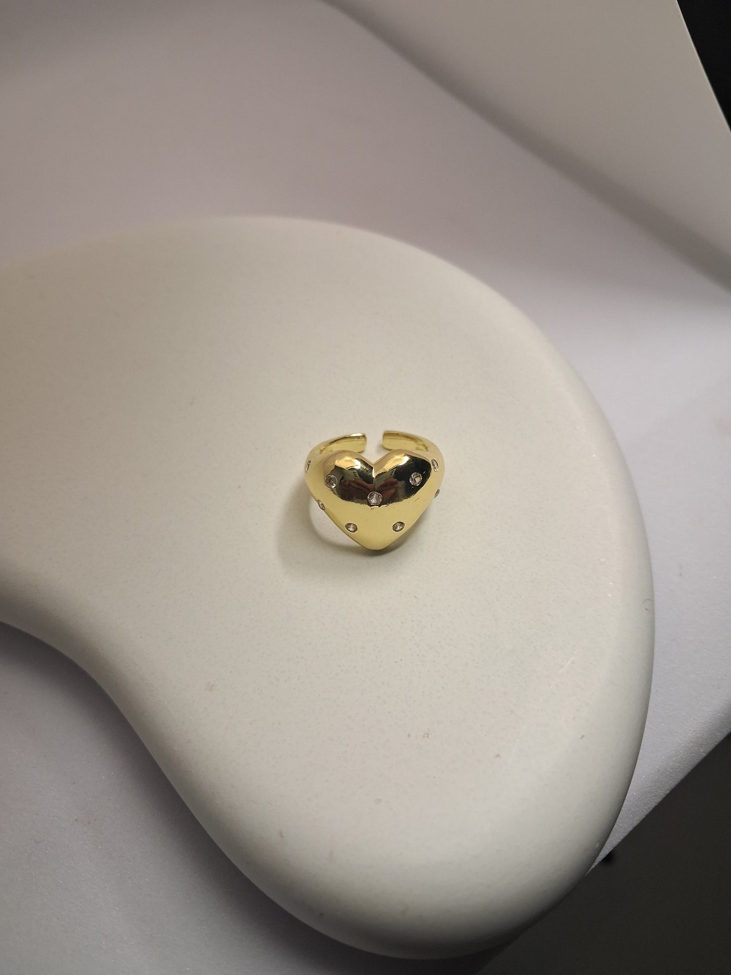 Bold Heart Ring- Adjustable