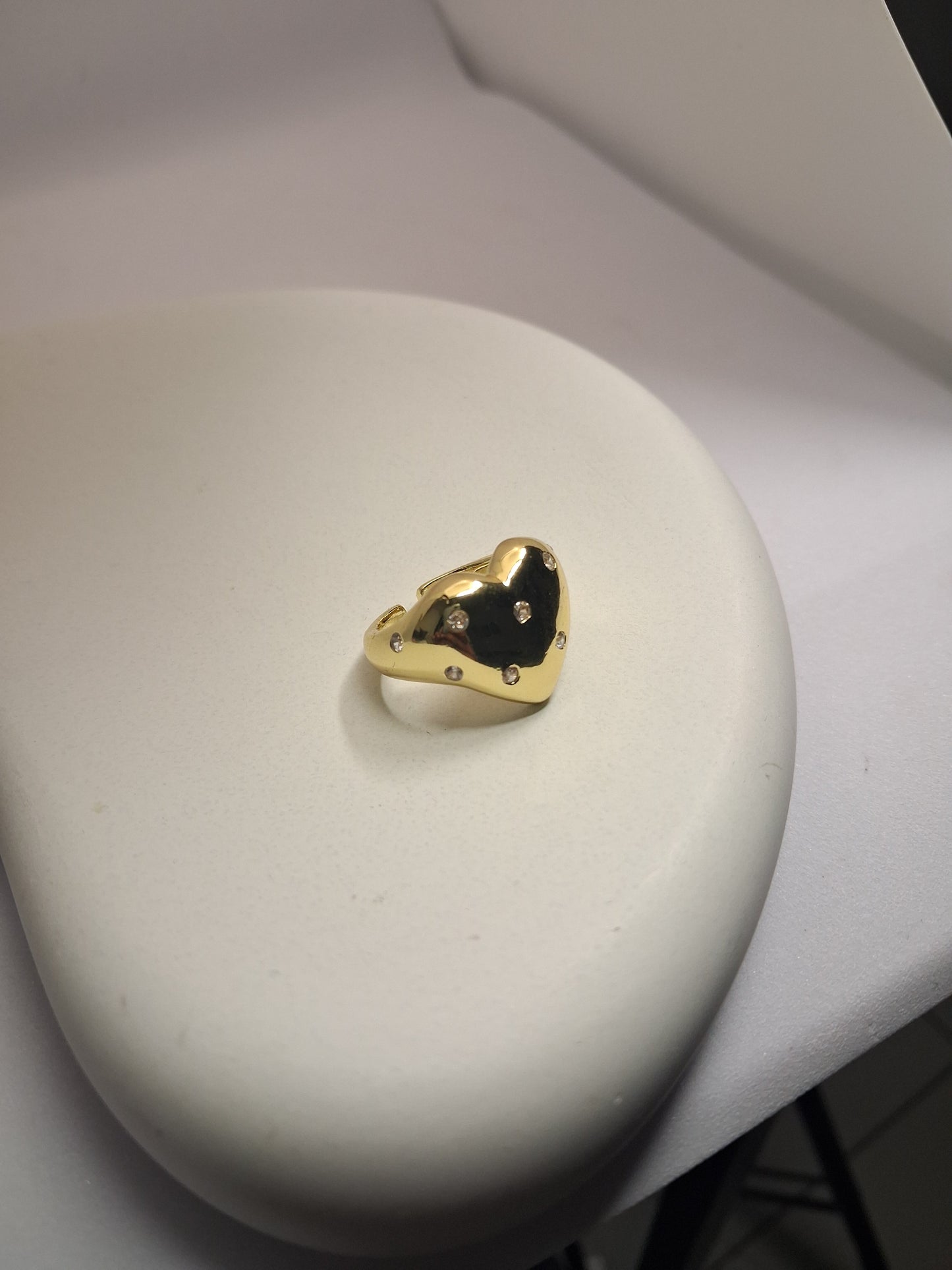 Bold Heart Ring- Adjustable