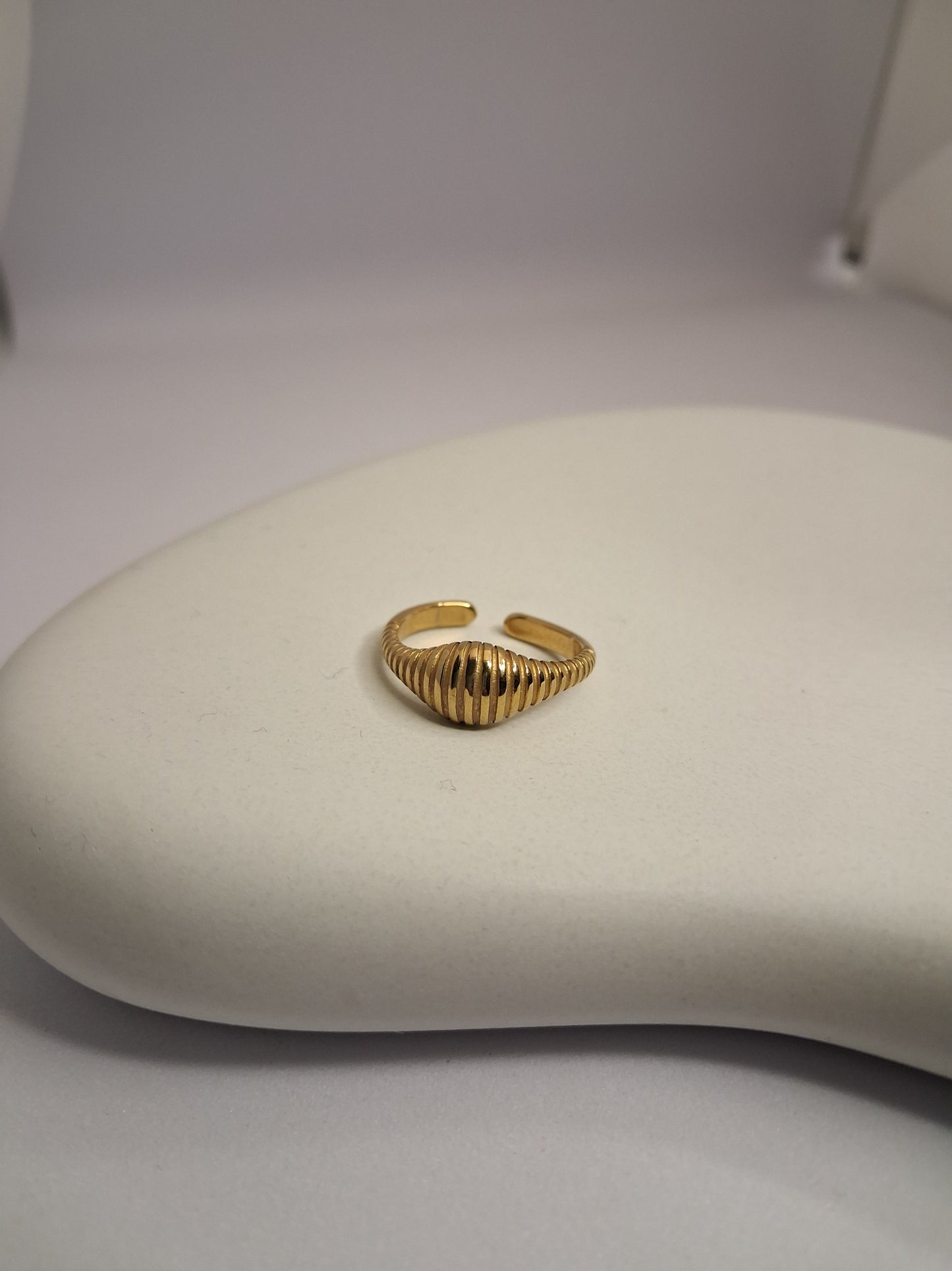 Thin Crossaint Ring- Adjustable