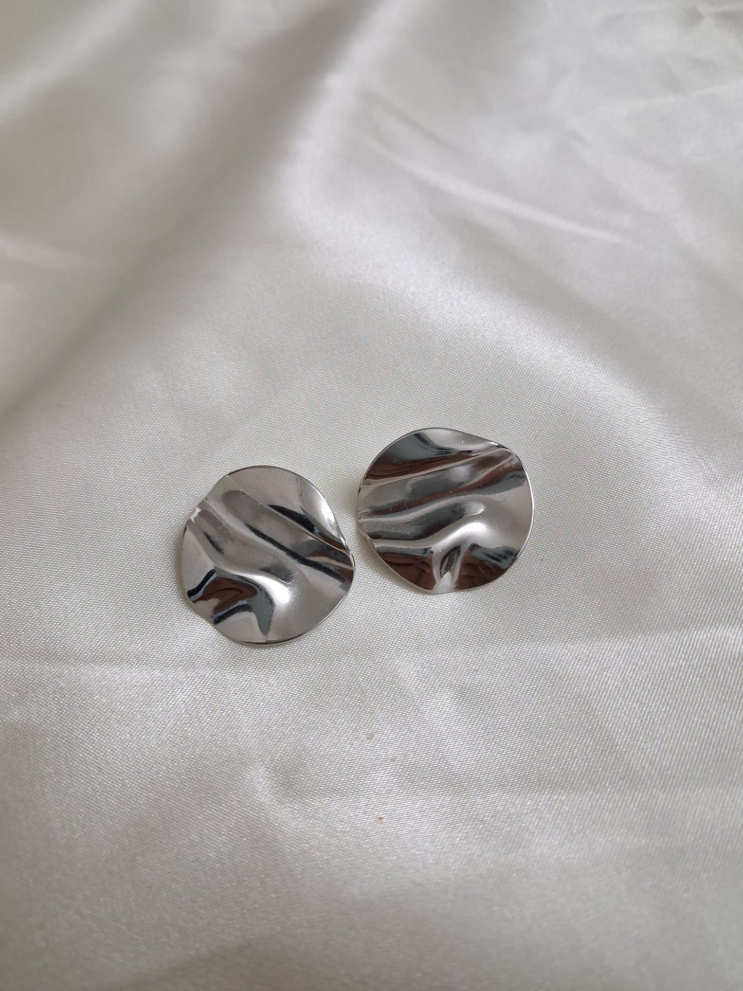 Folded sheet Earring- Silver