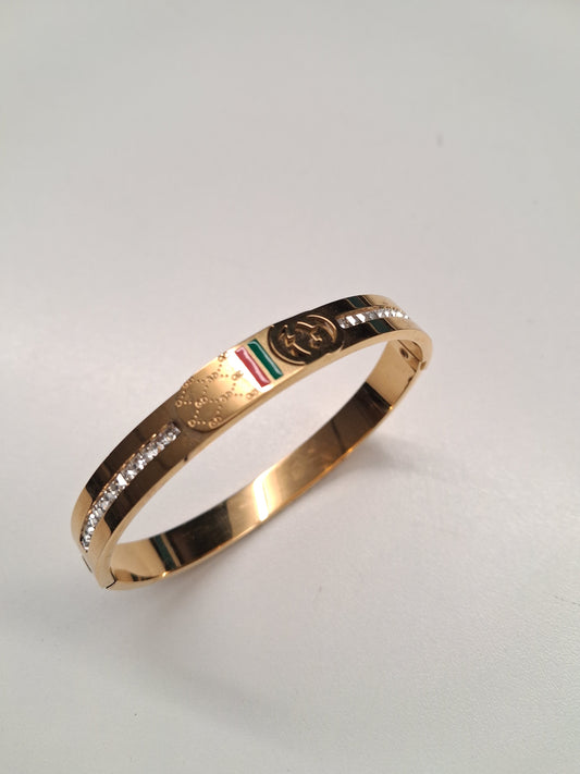 Red & Green Enamel Bracelet