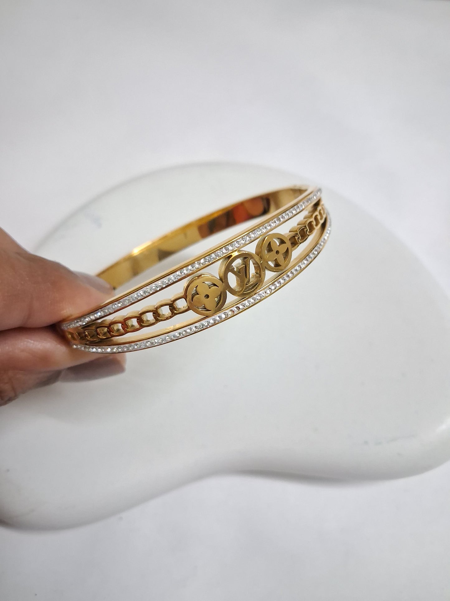 3 Layer Stoned Bracelet