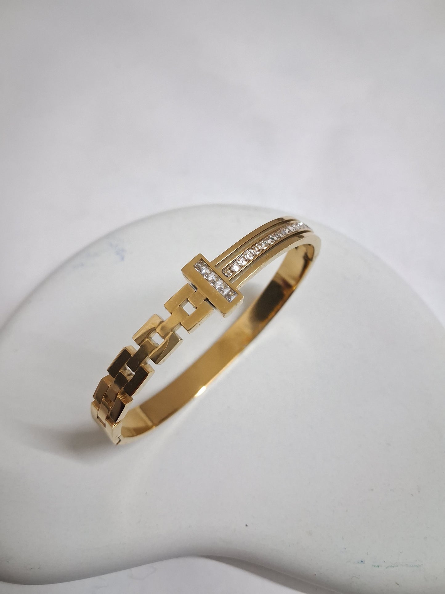 T shape Bracelet with Stones