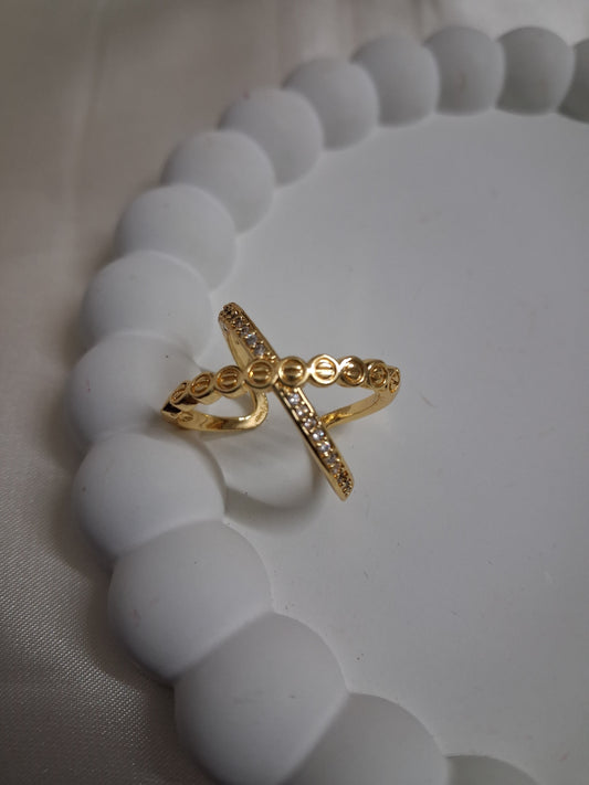 Stoned Criss Cross Ring