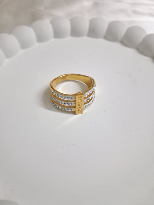 3 layer White Ring