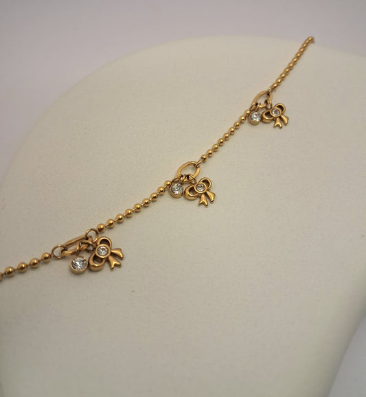 Bow Charm Chain Bracelet