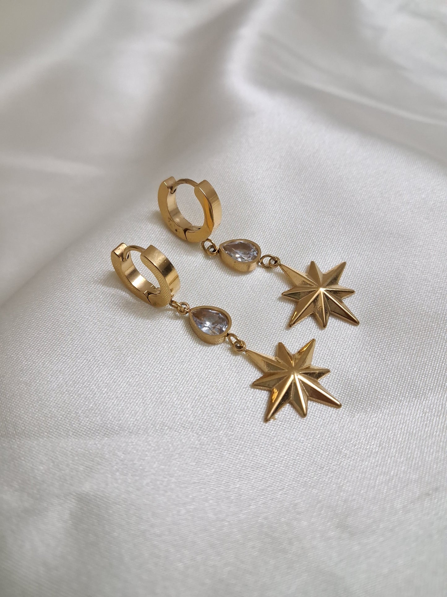 Hoop with Star Drop Earring