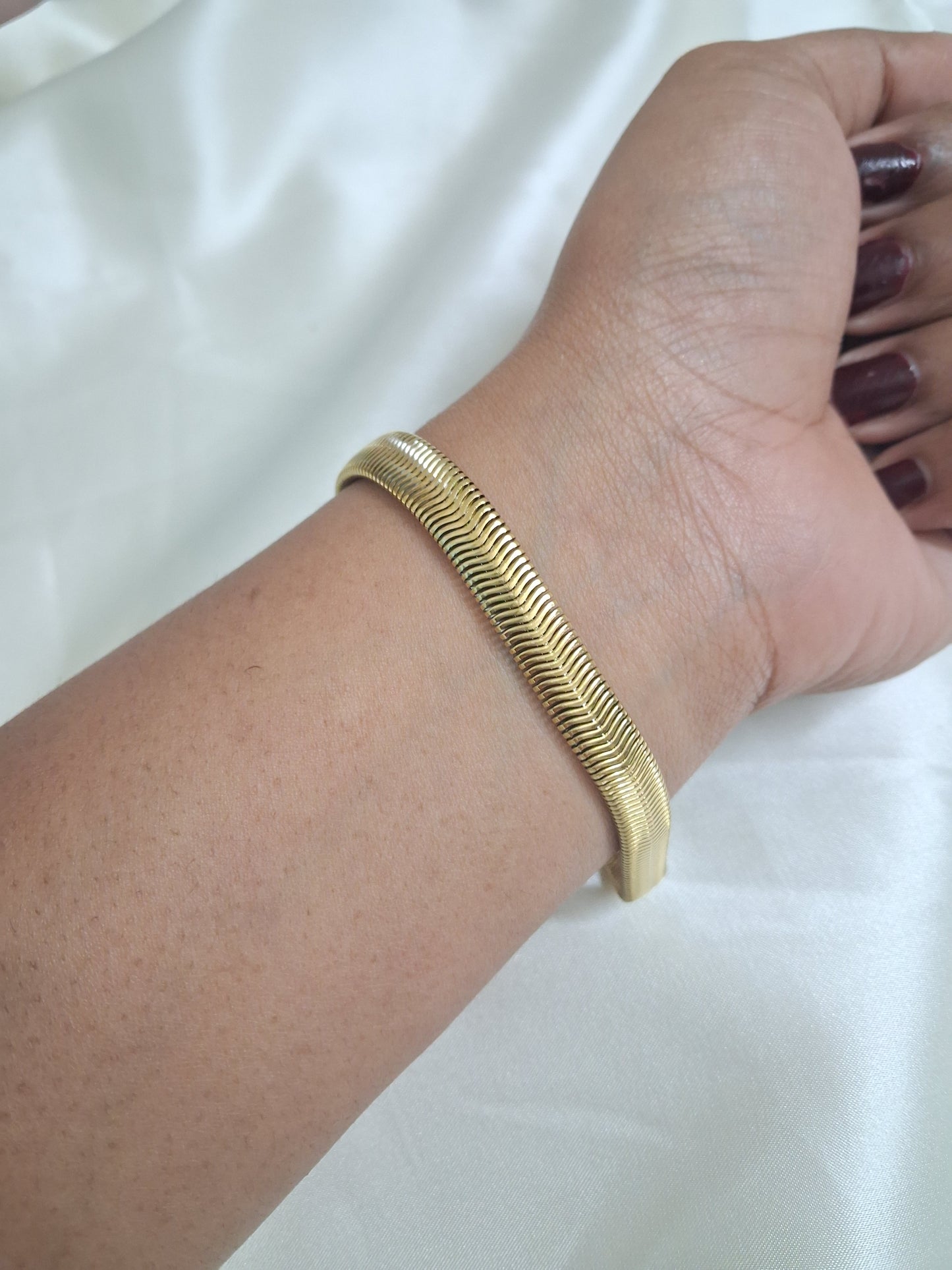 Broad Snake Chain Bracelet
