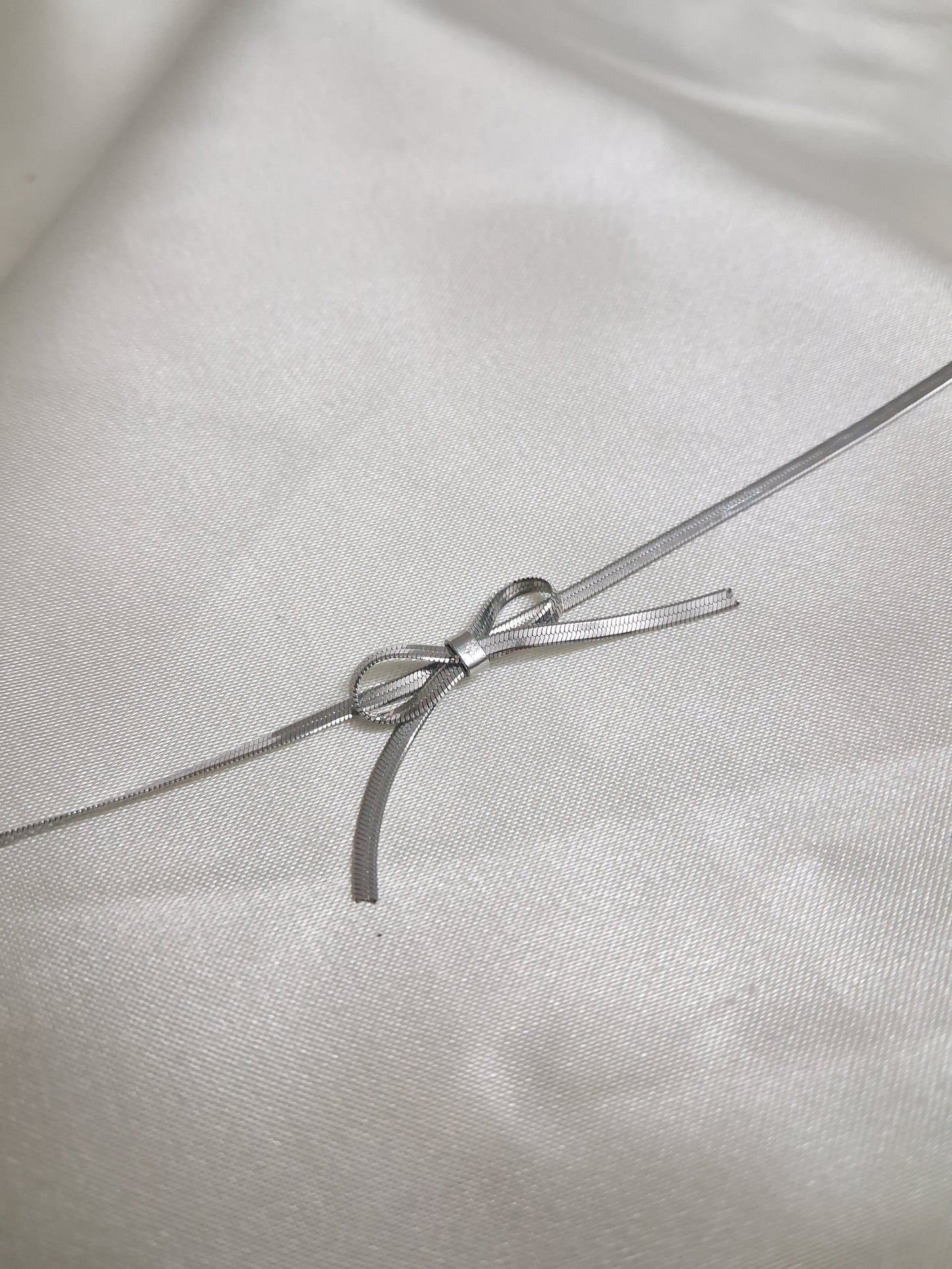 Cute Bow Chain Bracelet-Silver