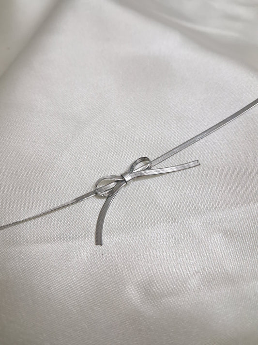Cute Bow Chain Bracelet-Silver
