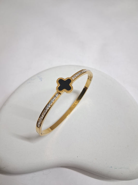 Stoned Cartier with Black Cover Bracelet